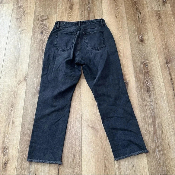 Loft Made and Loved The Curvy Straight Crop Black Mid-Rise Denim Size 28/6 GUC - Picture 9 of 9